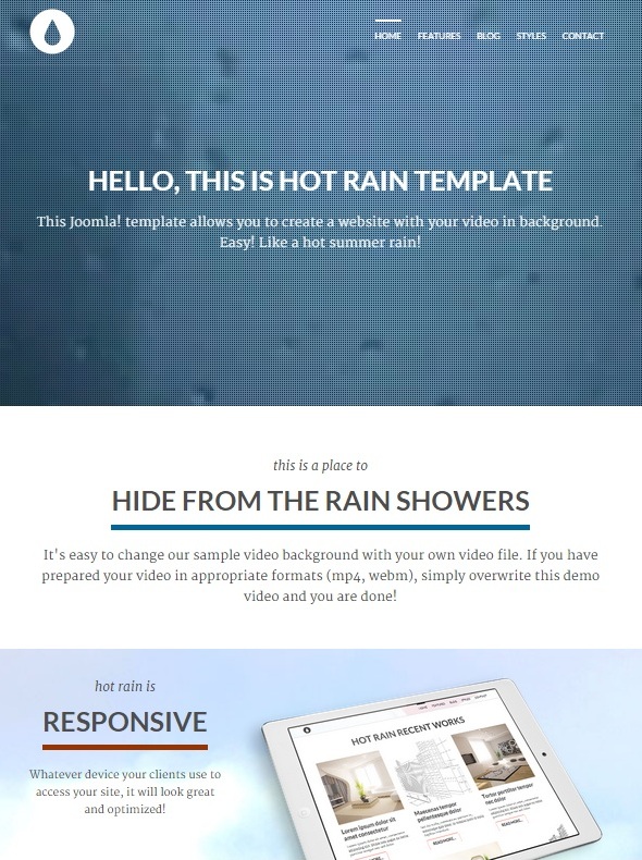 Шаблон Hot Rain от HotThemes